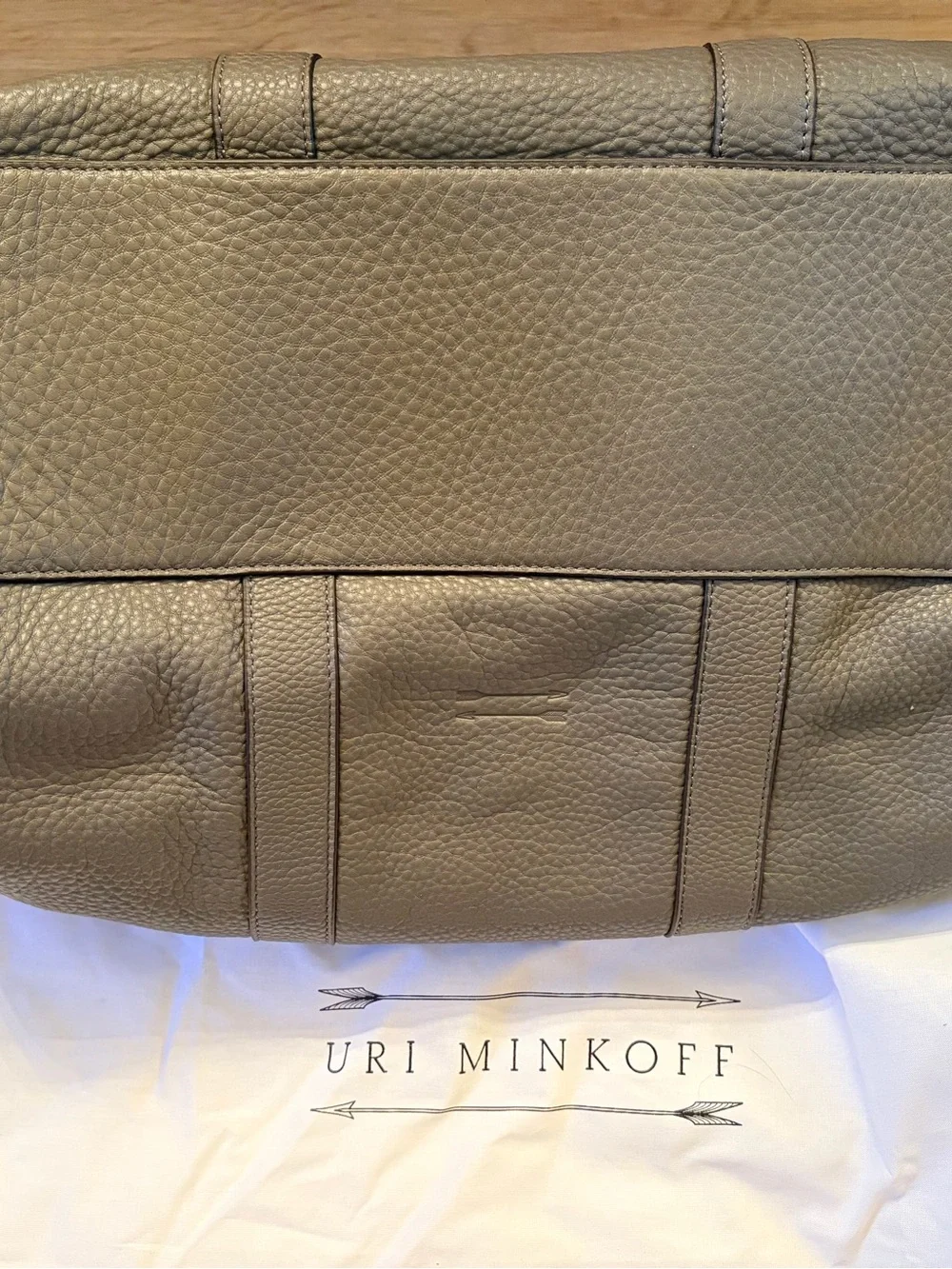 New w tag - uri  minkoff Leather duffle bag leather grey